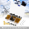 Suzuki Kawasaki BMW 195pcs Motorcycle Fairing Body Bolts Gold Tone