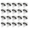 Car Clips / 20 Pcs / White Plastic Retainer With Washers