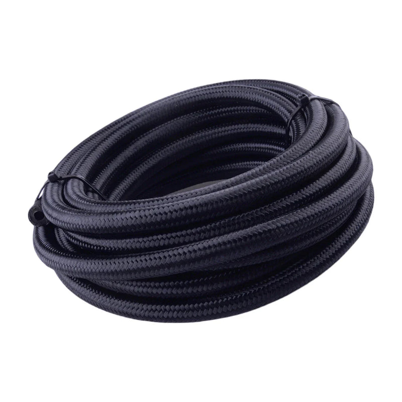 Various Makes & Models 6M Black AN4 Braided Oil Fuel Line Hose