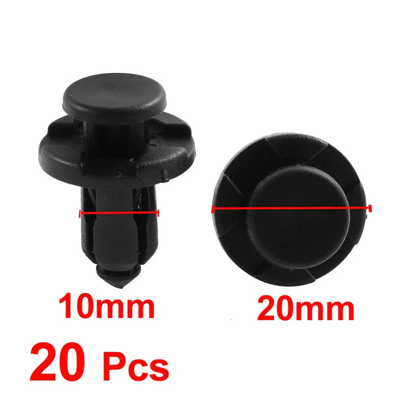 BMW 20 x Black Plastic Rivet Fastener Clips 10mm
