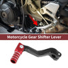 Kayo T2 Black Red Silver Tone Folding Motorcycle Gear Shifter Lever