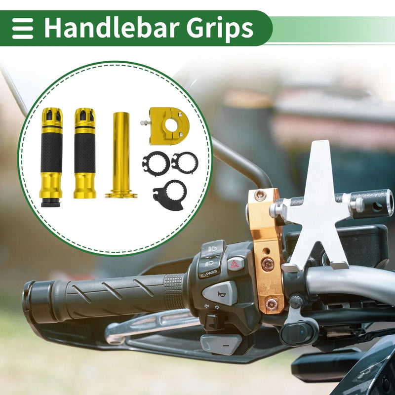 Motorcycle Hand Grips / Cover / Polka Dot Pattern