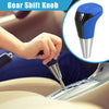 Toyota Gear Shift Knob Carbon Fiber Pattern Unpunched Faux Leather Blue