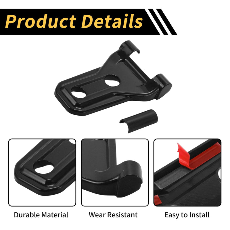 Jeep Wrangler JL JLU 2018-2024 Engine Hood Hinge Cover (2 x Plastic Black)