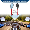 Bike M8/M10 2x Motorcycle Rear View Mirrors Prismatic Shape Black Aluminum