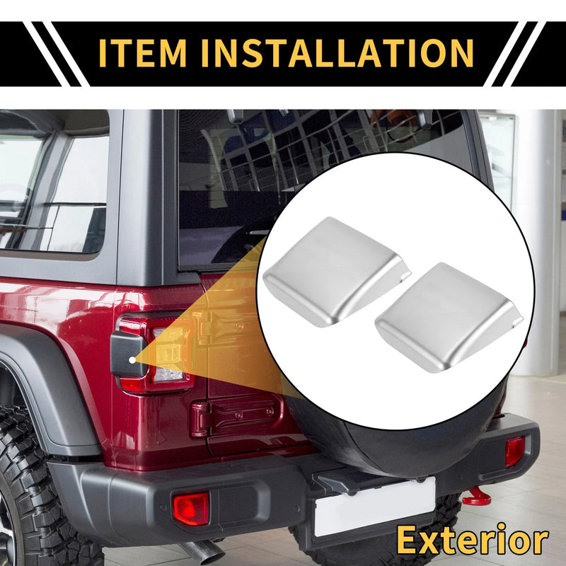 Jeep Wrangler JL JLU 2018-2024 Silver Tone Tail Light Cover Trim