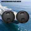 2 x 5" Marine Boat Inspection Round Deck Plate Hatch Detachable Cover Black
