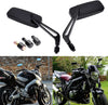 CHOPPER CRUISER BOBBER CAFE RACER 8/10mm BLACK MOTORCYCLE MIRRORS
