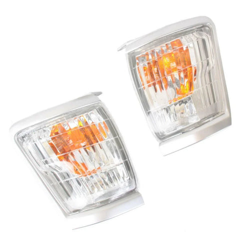 Corner Light Lamp Lens Chrome L+R Fits Toyota Hilux Tiger MK4 Truck 1998-01 D06