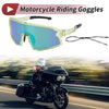 Motorcycle Riding Green Lens Clear Green Frame Tri-Acetyl Cellulos Goggles