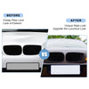 BMW 335i Signal Slat Matte Black Front Upper Hood Bumper Grille Grill Pair