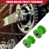 Motorcycle Mini Bike Green 2 x Set 8mm 10mm Chain Roller Pulley Tensioner