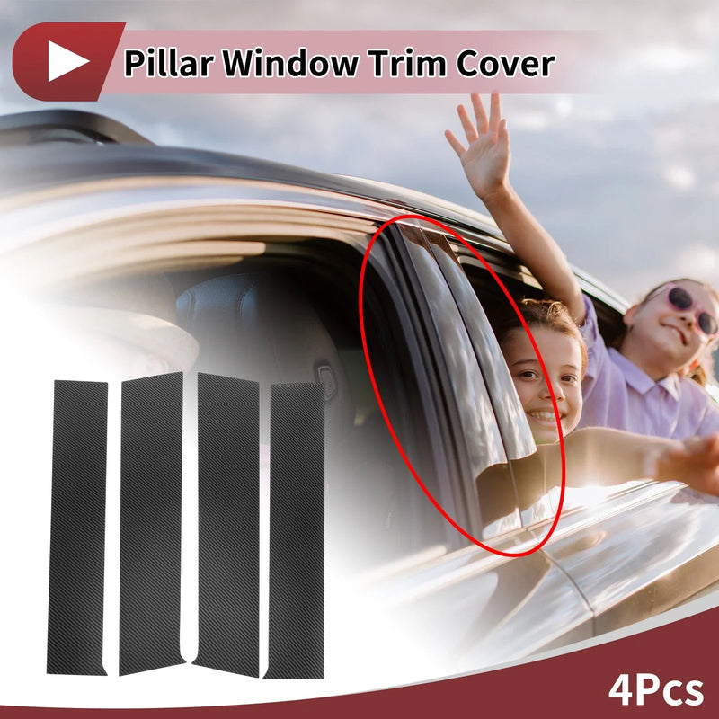 Toyota Tacoma 4 x Car Door Pillar Window Trim Carbon Fiber (2024–2025)