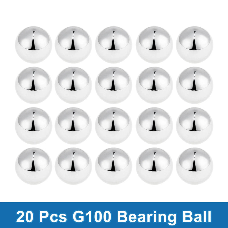 11.1mm Bearing Ball Steel G100 Precision Silver Tone 20 Pcs