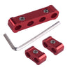 3 x Red Aluminum Engine Spark Plug Wire Separator Clamps