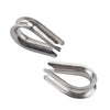 Marine Yacht 316 Stainless Heavy Duty 10 x 1/4 Wire Rope Cable Thimble
