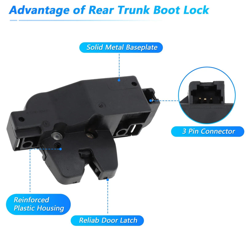 Peugeot 206 SW Rear Trunk Latch Lock Actuator (2002-2010)