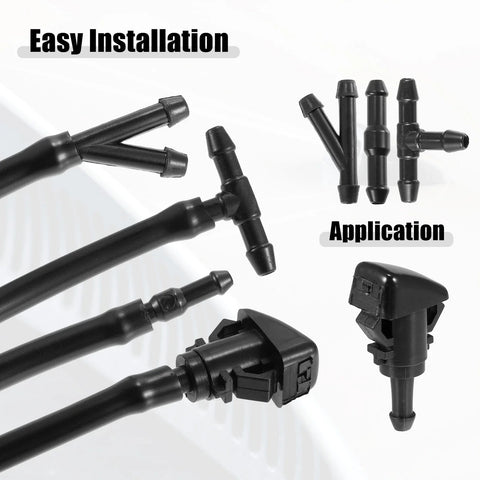 Dodge RAM with 4M Hose 1 Set Front Windshield Washer Nozzle Kit