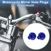 Motorcycle Mirror Hole Plugs / M8x1.25 / Motorcycle Screws Blue