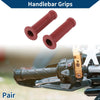 7/8 22mm Motorcycle Hand Grips Rubber Wine Red 1 Pair