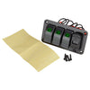 Car Boat Marine RV Truck Green LED 12V 3 Gang Toggle Rocker Switch Panel
