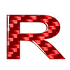 Car Badge Emblem - Window Door Wall Carbon Red Letter Decals Stickers