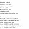 Honda CBR / NS250 VFR400 FJS600 CBR750 Brake Disc Rotor (1983-1998)