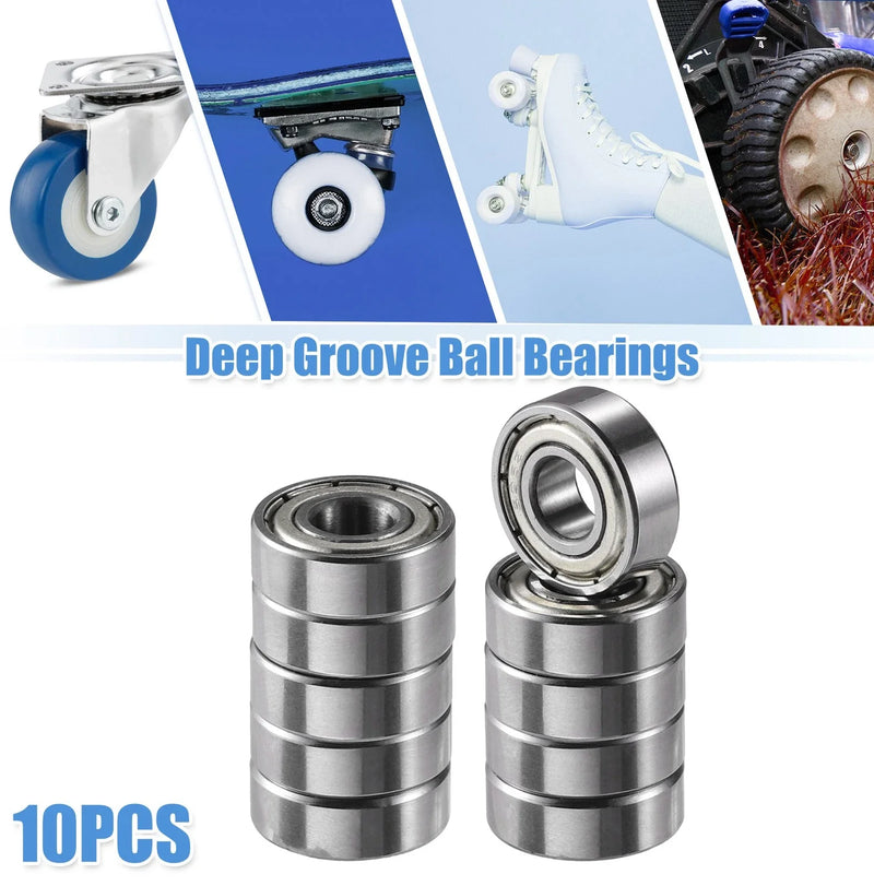 Make Model 10 x 6x15x5mm Double Metal Shield Deep Groove Ball Bearings