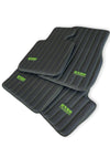 BMW Models with Leather ER56 Design Green Sewing Floor Mats (1990-2022)