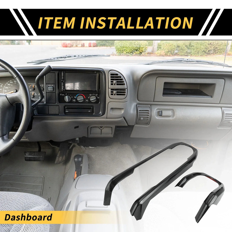 Toyota Tacoma Set Carbon Fiber Dashboard Panel Cover Trim (2016–2023)