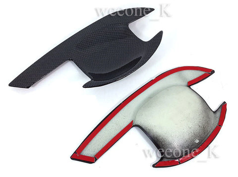 Mitsubishi Triton L200 2 x Carbon Door Handle Bowl Covers (2006-2014)