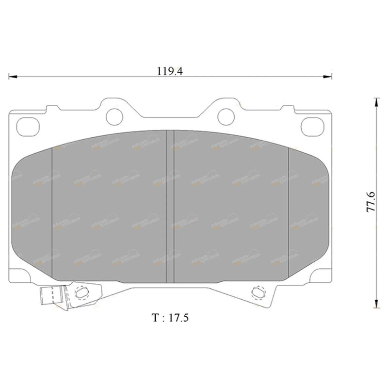 Landcruiser 78 79 100 105 Series Eco Front Disc Brake Pads Set