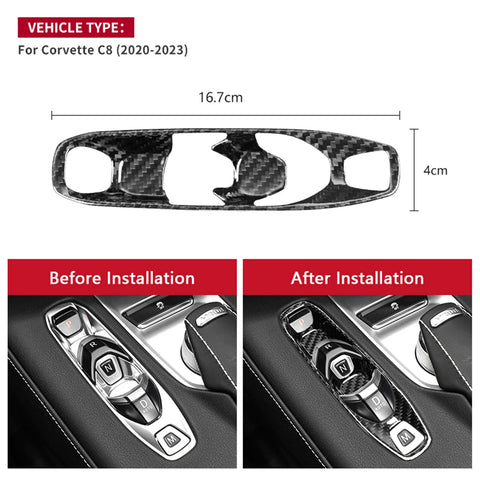 Chevrolet Corvette C8 Carbon Fiber Gear Shift Panel Cover (2020-2023)