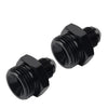 Universal 2 x Black Aluminum AN6 Flare to 8AN ORB Male Fitting Adapter