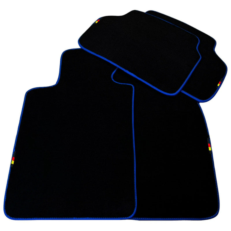 BMW X3 Series F25 SUV (2010-2017) Blue Trim AutoWin Black Floor Mats
