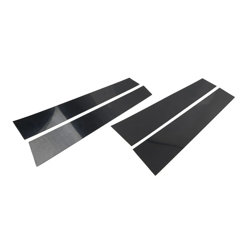 Dodge Ram 1500 Pillar Post Set Door Window Trim Covers Gloss Black (19-24)