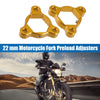 Most Motorcycle Gold Tone 2 x Fork Preload Adjusters