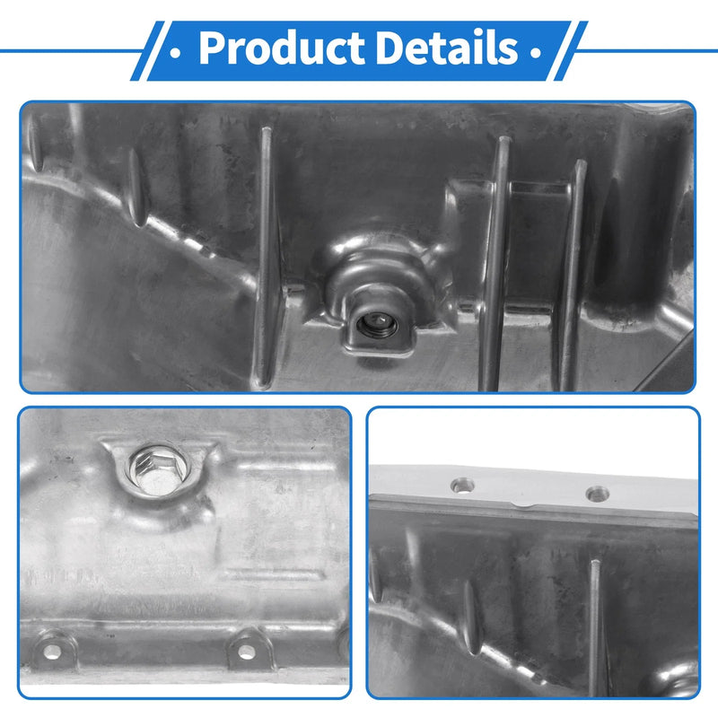 Honda Prelude Base Aluminum Alloy Silver Tone Engine Oil Pan (1997-2001)