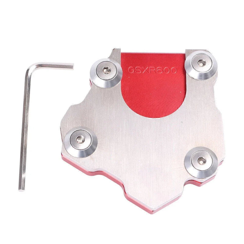 Motorcycle Red Aluminum Alloy Kickstand Side Stand Pad Extension