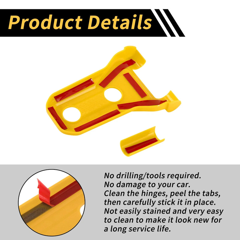 Jeep Wrangler JL JLU (2018-2024) Plastic Yellow Hood Hinge Covers