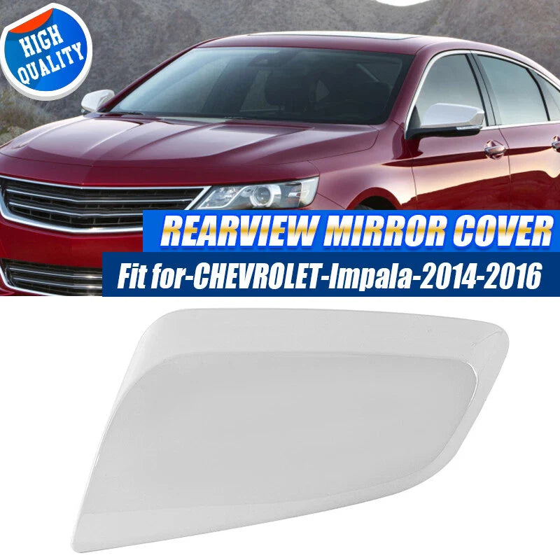 Chevy Impala 2014-2020 Gloss White Left Side Wind Mirror Cover Caps