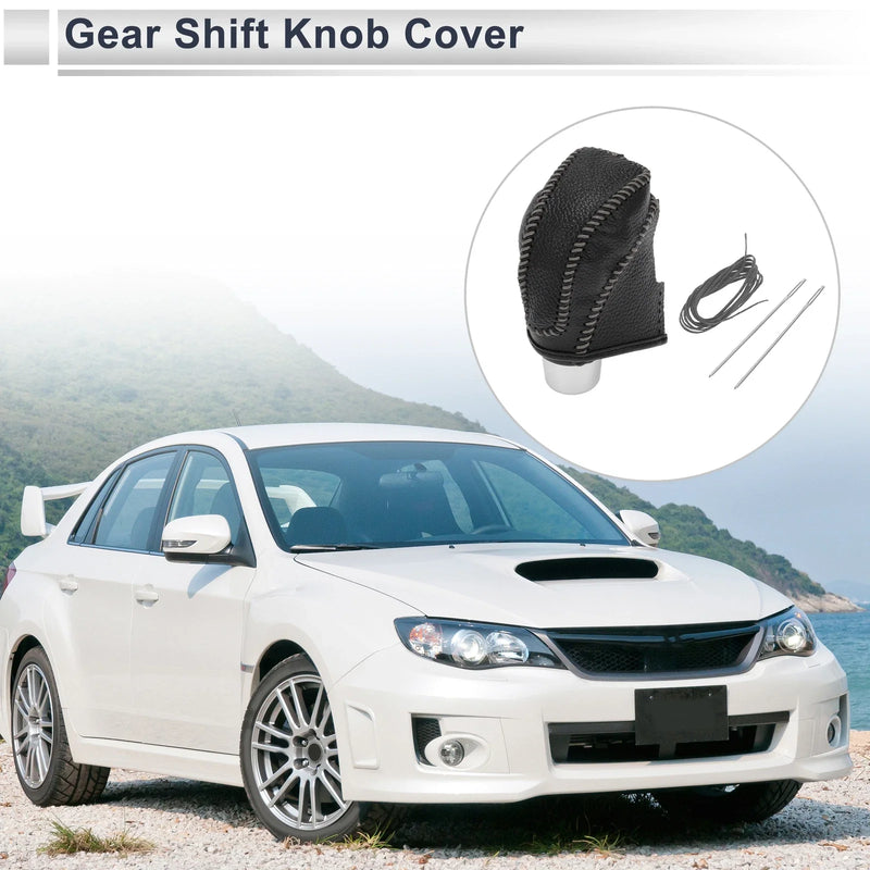 Subaru Impreza (2017-2023) Pebbled Black Grey 1 Pc Gear Shift Knob Cover