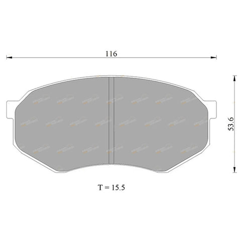 Mazda 929 HC HD HE 3.0L 2.0L Front Disc Brake Pad Set (1987-1998)