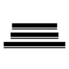 3 x Car Hood Roof Trunk Racing Stripe Vinyl Decal Stickers