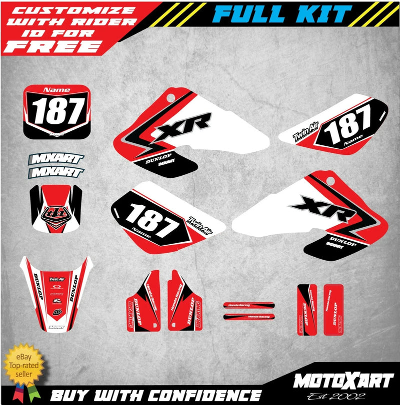 Honda XR 50 Custom Graphics Kit SCREECH STYLE