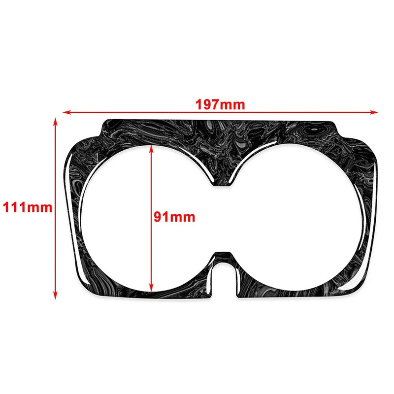 Benz C GLC E Class 15-21 Wood Grain Water Cup Holder Cover Trim