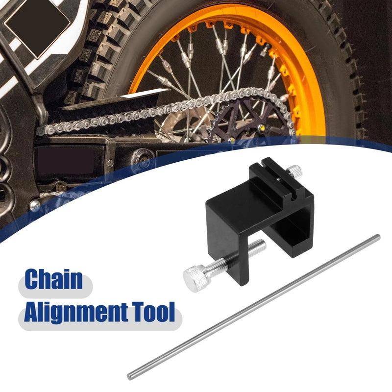 Honda Harley Kawasaki Black Motorcycle Chain Alignment Tool