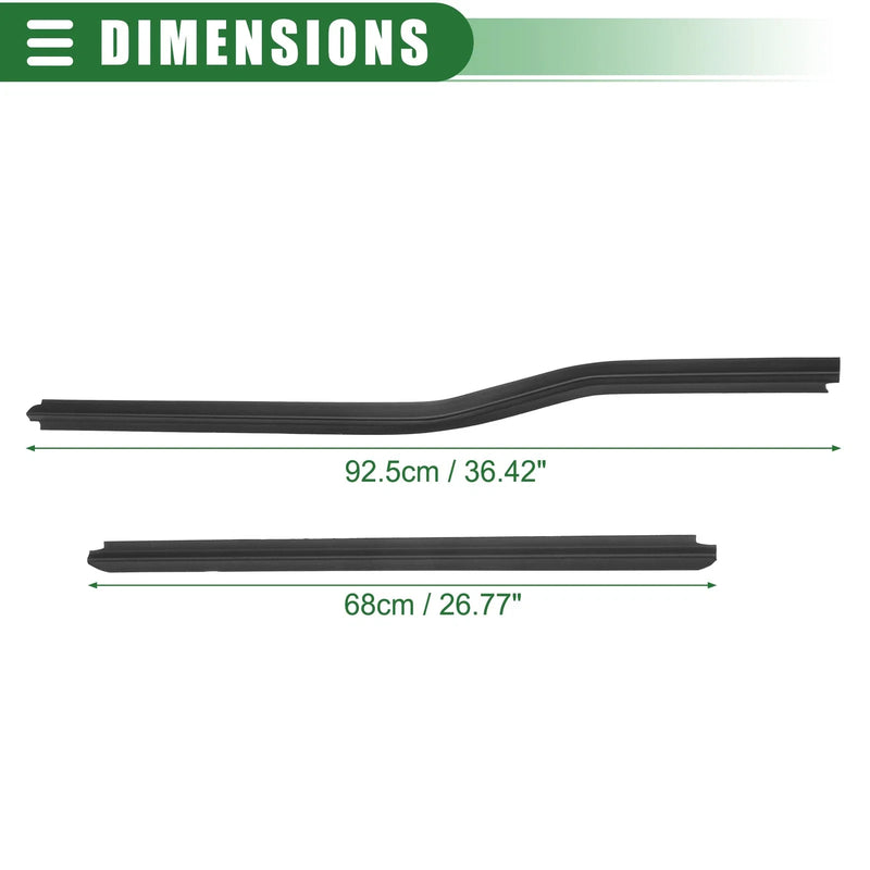 Ford F-250 (2013-2016) Rubber Black Window Weatherstrip Set