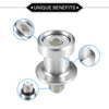 Motorbike Pair / 10mm / CNC Swingarm Spool Slider Stand Silver Tone