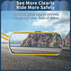 Motorcycle Mirror 1 Set Rear View Mirror Handlebar Gold Tone Metal